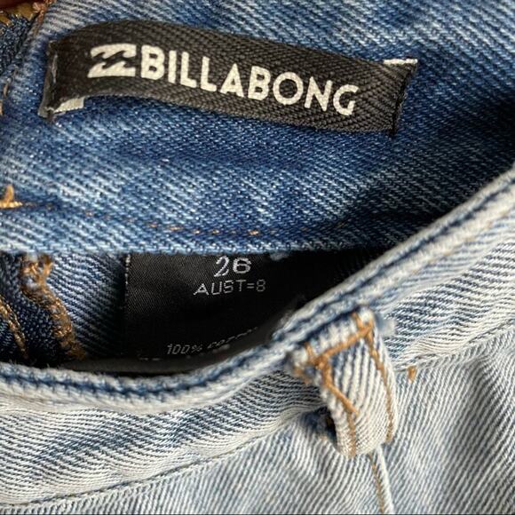 Billabong distressed denim jean skit back zip - Picture 2 of 10
